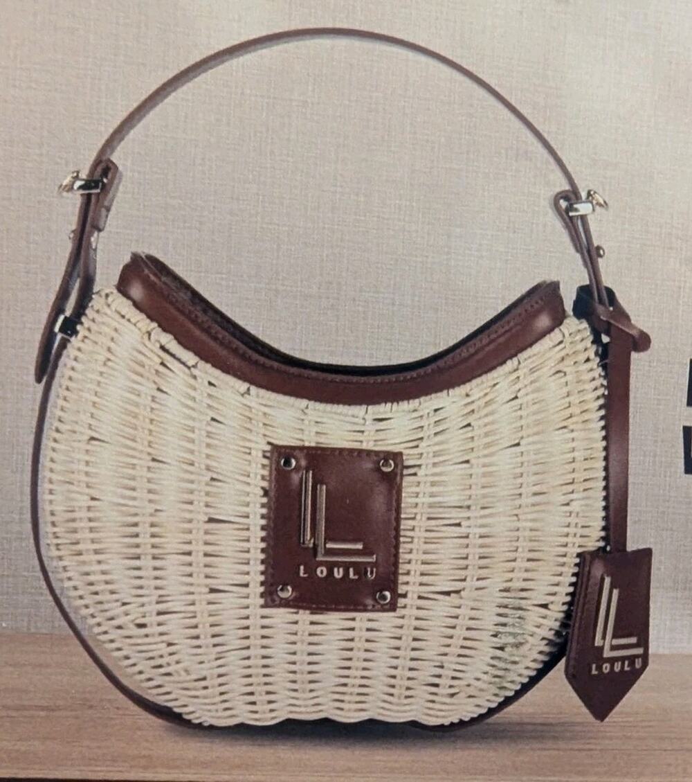 Loulu milan tan wicker tote nwt sealed BRAND NEW